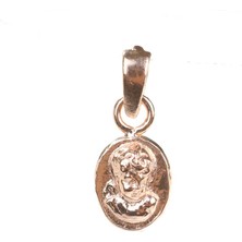 925 Ayar Gümüş Elizabeth Figürlü Madalyon Kolye Ucu