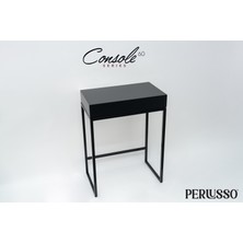 PERLUSSO-CONSOLE60-SIYAH-LAKE Gizli Bölmeli Dresuar