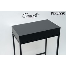 PERLUSSO-CONSOLE60-SIYAH-LAKE Gizli Bölmeli Dresuar