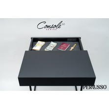 PERLUSSO-CONSOLE60-SIYAH-LAKE Gizli Bölmeli Dresuar