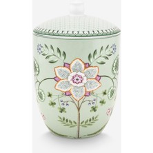 Pip Studio Lily & Lotus Yeşil Porselen Saklama Kabı 1500 Ml