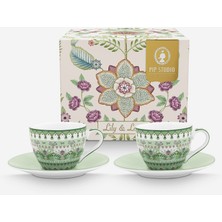 Pip Studio Lily & Lotus Yeşil Porselen Kahve Fincanı 120 ml