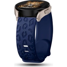 Samsung Watch 46MM Gear S3 22MM Honor Magic 2 46MM Kordon Leopar Desen Yumuşak Silikon Kordon