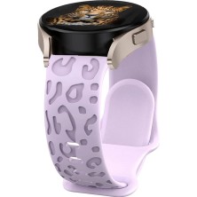 Samsung Watch 46MM Gear S3 22MM Honor Magic 2 46MM Kordon Leopar Desen Yumuşak Silikon Kordon