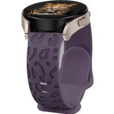 Samsung Watch 46MM Gear S3 22MM Honor Magic 2 46MM Kordon Leopar Desen Yumuşak Silikon Kordon