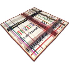 Cacharel Kırmızı Bordo Karma Desen Tivil İpek Eşarp 8848313  -  912