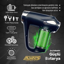 Always Teknoloji 6 Fonksiyonlu 4 Başlıklı Titreşimli Yoğurmalı Masaj Aleti