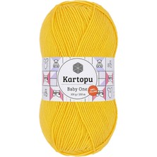 Kartopu Baby One K154 Koyu Sarı Antipiling Yelek Battaniye Atkı Bere İpi Akrilik