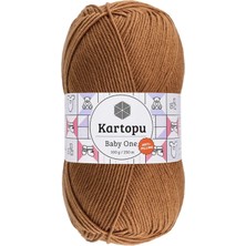 Kartopu Baby One %100 Anti-Pilling Bebek Yünü Kahve Renkli Standart Beden 100 g