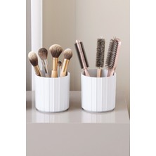 Teknotrust 2 Adet Makyaj Fırçası ve Tarak Düzenleyici Çok Amaçlı Kozmetik Banyo Düzenleme Kutusu Organizer Set