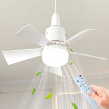 Cata CT-1155 Karayel Fanlı 82 Watt LED Ampul Lamba Beyaz Işık Vantilatör Aydınlatma E27 3 Renk Dim Edilebilir