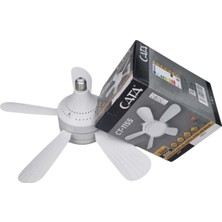 Cata CT-1155 Karayel Fanlı 82 Watt LED Ampul Lamba Beyaz Işık Vantilatör Aydınlatma E27 3 Renk Dim Edilebilir