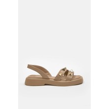 Bella Siyah  Deri Kadın Sandalet