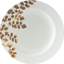 Jardin Rim 22 Çorba Kasesi Şık Altın ve Bronz Çiçek Deseni