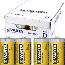 Varta Superlife Çinko Büyük D Boy Pil 24'lü Paket