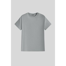 Erkek Tişört Standart Kalıp Basic Bisiklet Yaka T-Shırt Basıc-Mankensiz1