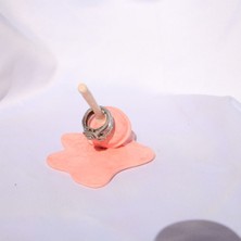 Teknotrust Pembe Lolipop Tasarım El Yapımı Seramik Yüzüklük - Dekoratif Yüzük Standı Taban 13 cm Yükseklik 7 cm