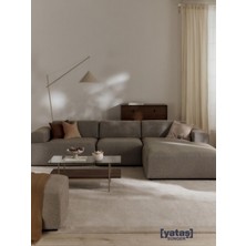 Most Mollista 3 Modül Sağ Köşe Koltuk 10 Kahverengi Keten Kumaş Yataş Sünger (Evinize Teslim)