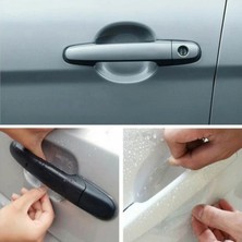 4 Adet Araba Araç Otomobil Kapı Kolu Kendinden Yapışkanlı 85X75 mm Çizik Önleyici Koruyucu Bandı