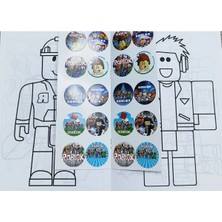 Bundle Island 4 Adet Stickerli Boyama Kitabı ve 12 Li Kuru Boya Kalemi (Roblox/sonic/pocemon/labubu)