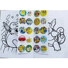 Bundle Island 4 Adet Stickerli Boyama Kitabı ve 12 Li Kuru Boya Kalemi (Roblox/sonic/pocemon/labubu)