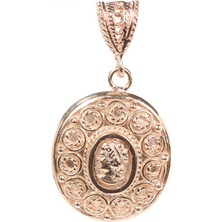 925 Ayar Gümüş Kraliçe Elizabeth Figürlü Madalyon Kolye Ucu