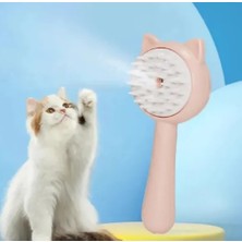 Luna Paws Store Buharlı Kedi Köpek Tarağı Pembe Evcil Hayvan Temizleme Fırçası | Şarjlı Pet Masaj Aleti