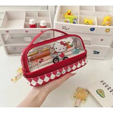 Sanrio Hello Kitty Kuromi Cinnamoroll My Melody Melody Deri Kalemlik Makyaj Çantası Kalem Kutusu