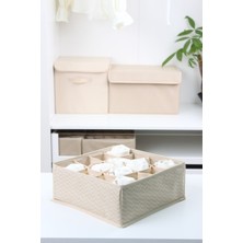 16 Gözlü Çekmece Içi Dolap Çorap / Iç Çamaşırı Katlanabilir Düzenleyici Organizer Kutu 28X28X12 cm