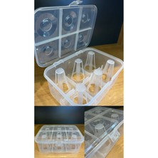 Urve Pratik 6 Bölmeli Su Bardağı Taşıma Aparatı Kabı Piknik Özel