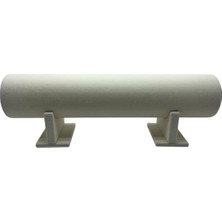 Teknotrust Yerli Üretim Küçük Boy Süet Kumaş Krem Renk 30 cm Ayaklı Taç Standı