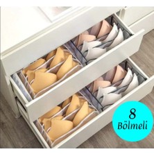 2 Adet 8 Bölmeli Sütyen Düzenleyici Akordiyon Dolap ve Çekmece Içi Organizeri 113FSERI