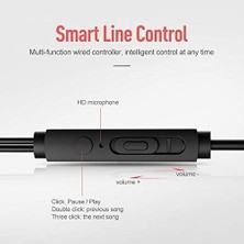 Kulakiçi Oyun Kulaklıkları, Kablolu ve Mikrofonlu Kulak Içi Kulaklıklar, Gürültü Engelleme, 3,5mm Earphone, Telefon Uyumlu REP-L19 (Siyah)