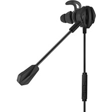 Kulakiçi Oyun Kulaklıkları, Kablolu ve Mikrofonlu Kulak Içi Kulaklıklar, Gürültü Engelleme, 3,5mm Earphone, Telefon Uyumlu REP-L19 (Siyah)