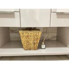 Beyaz Atölye Kalın Örgülü  Tekli Banyo Düzenleyici