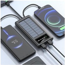 Store Ape Solar 10.000 Mah Güneş Enerjili LED Işıklı Powerbank Şarj Aleti 2x USB Çıkışlı Mikro Tycp VK-1001 V-5698800