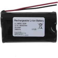3.7V 6000MAH Li-Ion Pcbli 2X18650 Şarjlı Pil