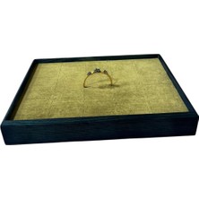 Yerli Üretim Ahşap Model 34,5 /24,5 cm Kahve Renk Batırmalı Bileklik Kelepçe Tablası