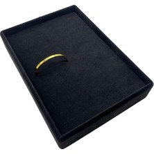 Yerli Üretim Süet Kumaş Füme Renk 22/14 cm Batırmalı Bileklik Kelepçe Tablası