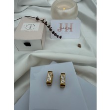 Jewels Of Hope Zirkon Taşlı Dikdörtgen Küpe