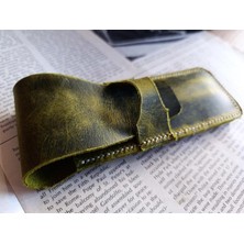 Crazy Hors Hakiki Deri El Emeği Özel Kalemleriniz Için Kalemlik Kalem Kutu 27 cm 6 cm 21105D