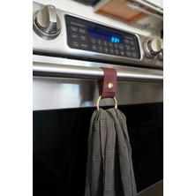 Suni Deri Fırın Havlu Askısı Mutfak Havlu Halkası