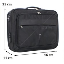 Canaris Laptop Evrak Çantası 17.3" Siyah Çelik Kasalı Notebook Bilgisayar Çantası