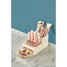 Teknotrust 3 Katlı Çekmeceli Ofis , Takı Makyaj Düzenleyici Organizer / Kozmetik Masüstü Düzenleme Kutusu