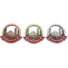 Istanbul Temalı Metal Magnet Sultanahmet Yuvarlak Tasarımlı