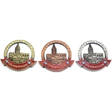 Istanbul Temalı Metal Magnet Galata Kulesi Yuvarlak Tasarım