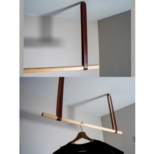 Giyinme Odası Düzenleyici - Askılık - 150 cm  - Kahve