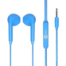 Andela Lecoo EH104BL 3.5mm Jacklı Kablolu Kulak Içi Mikrofonlu Mavi Kulaklık (5057)