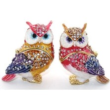 Swarovski Taşlı 2'li Baykuş Seti