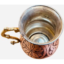 Alfa Sepetim İşlemeli Bakır Bardak